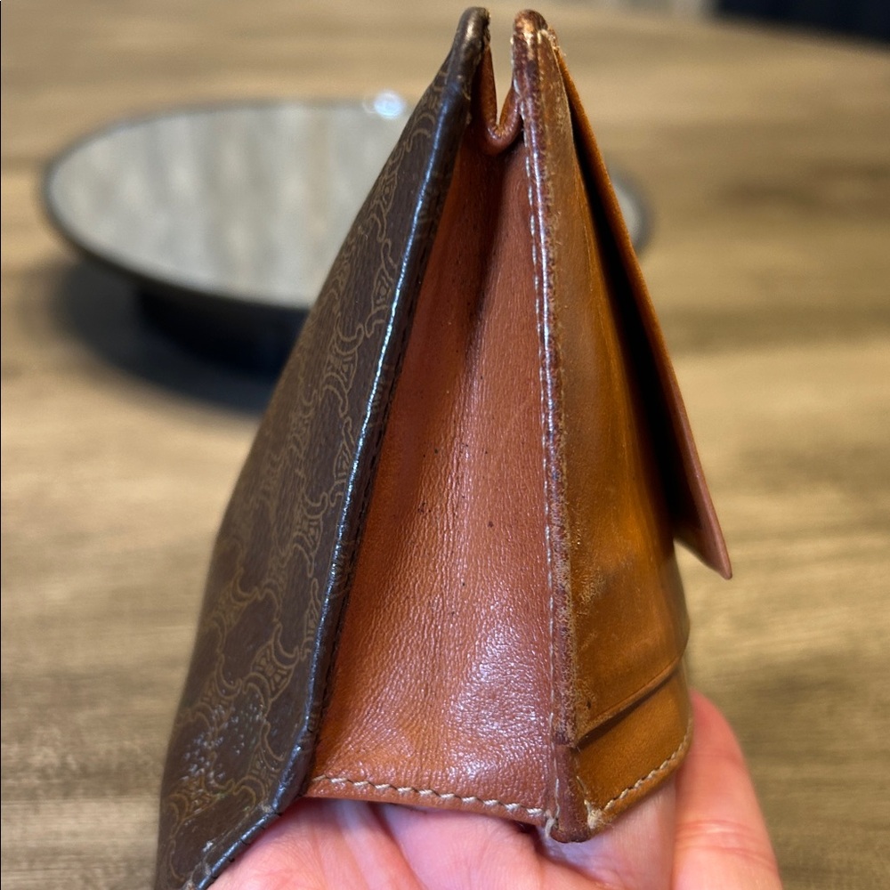103. Celine Brown Macadam Leather Wallet, COA - Picture 15 of 15